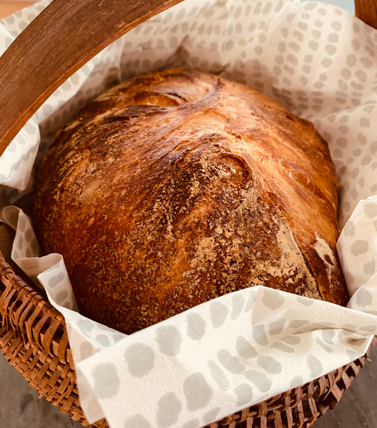Classic bread, courtesy of Jim Lahey, owner of Sullivan Street Bakery in New York City, that requires no kneading.