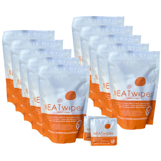 NEATwipes | 10-Count Multipack (240 Handwipes) | Fresh Citrus