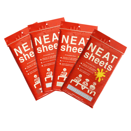 NEATsheets Disposable Adhesive Napkin | 80-Count Variety Pack